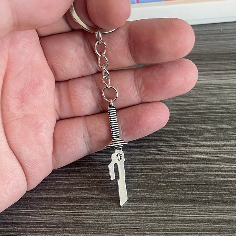 Jujutsu Kaisen Fushiguro Toji Necklace Keychain Cosplay Prop Anime Spear of Heaven Metal Pendant Men Women Accessories Gift