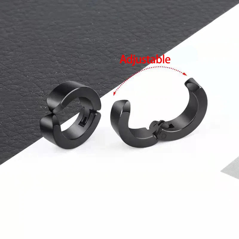 Anime Chainsaw Man Yoshida Hirofumi Cosplay Ear Clip Earrings Women Men Punk Black No Pierced Fake Ear Circle New Pop Jewelry